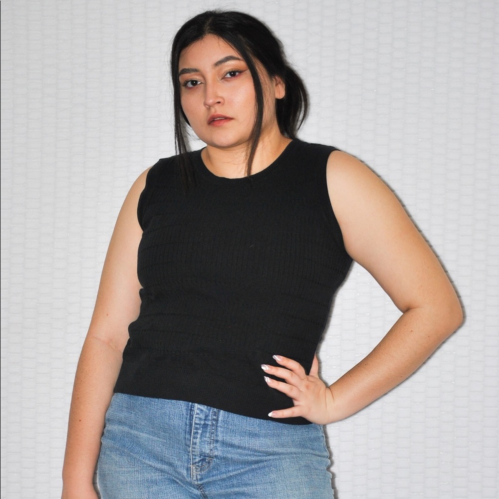 Black tank top
